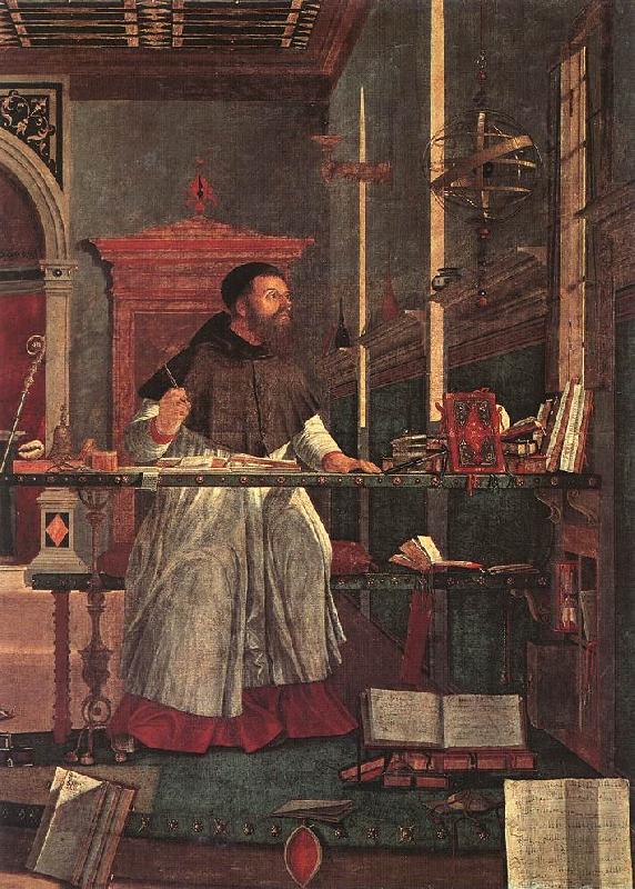 CARPACCIO, Vittore Vision of St Augustin (detail) dsf oil painting picture